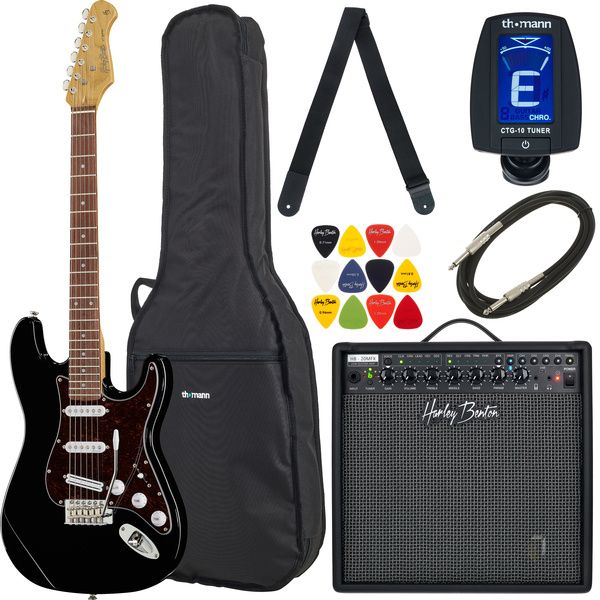 Harley Benton ST-62BK Hot Rod Bundle