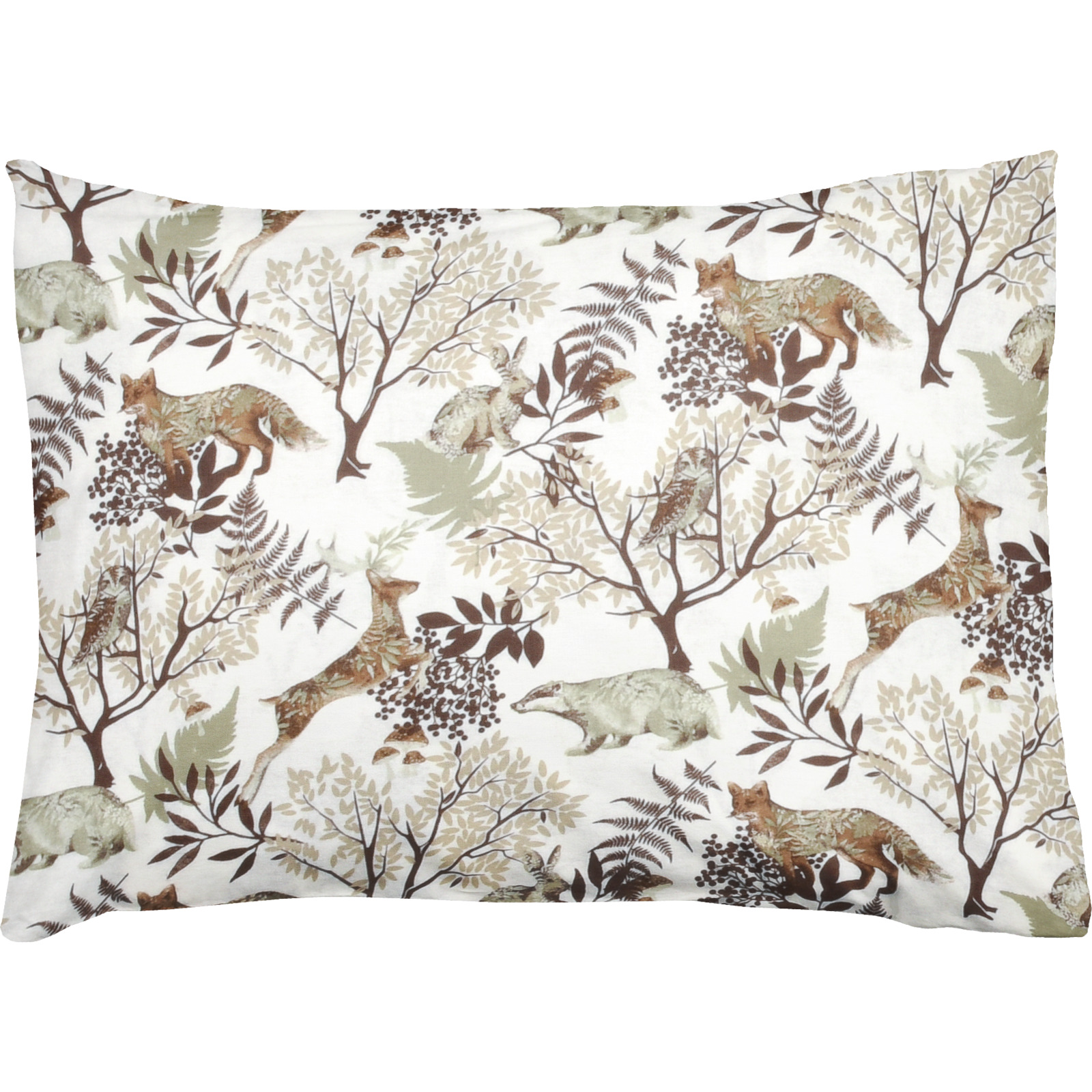 Bettwäsche Flanell Winterwald weiss 200x210 2x65x65 Bettanzug Fra