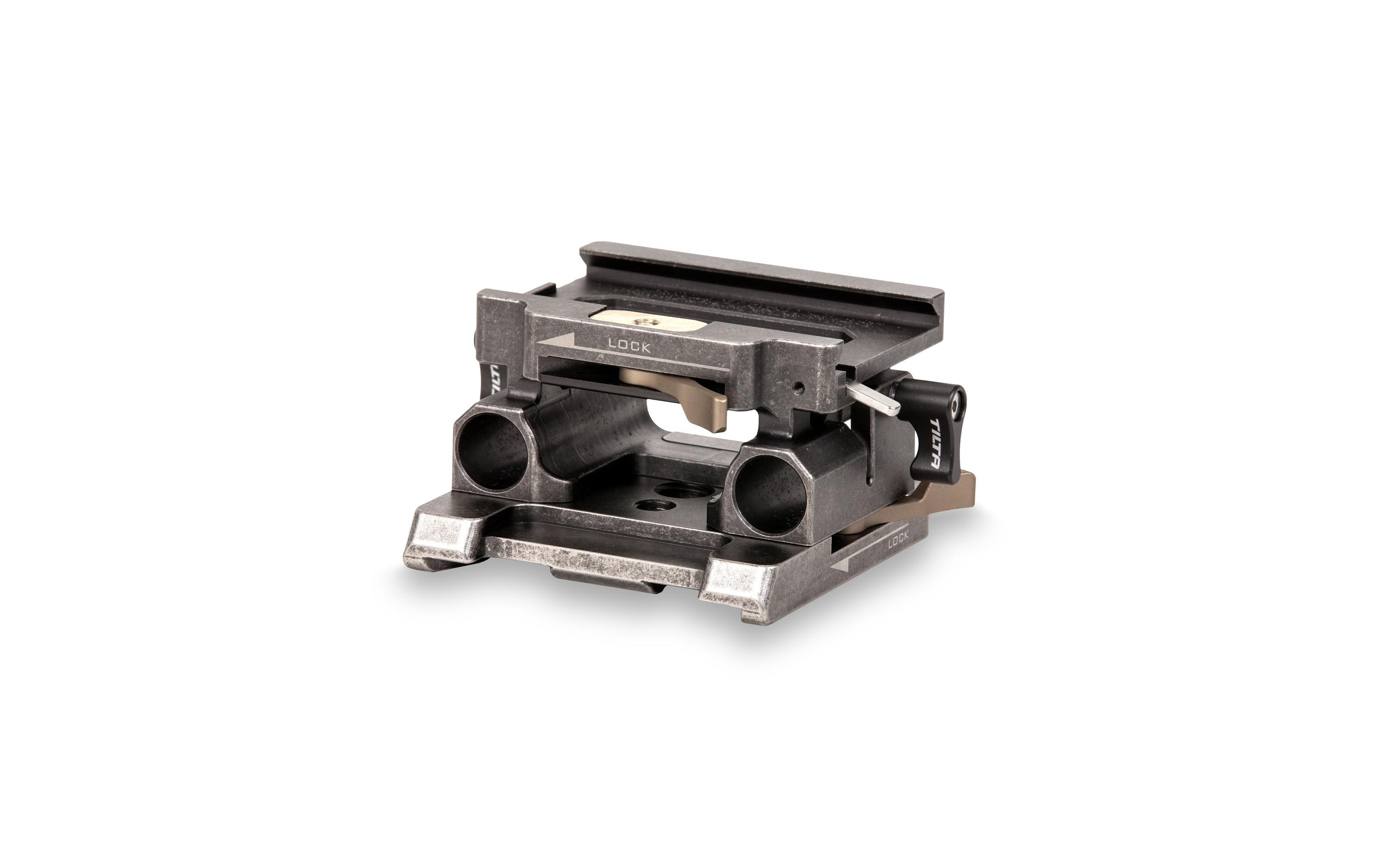 15mm LWS Grundplatte Typ I - Tactical Gray<br>Ermöglicht die Befestigung von Zubehör mit Stangen an Tiltaing-Kamerakäfigen