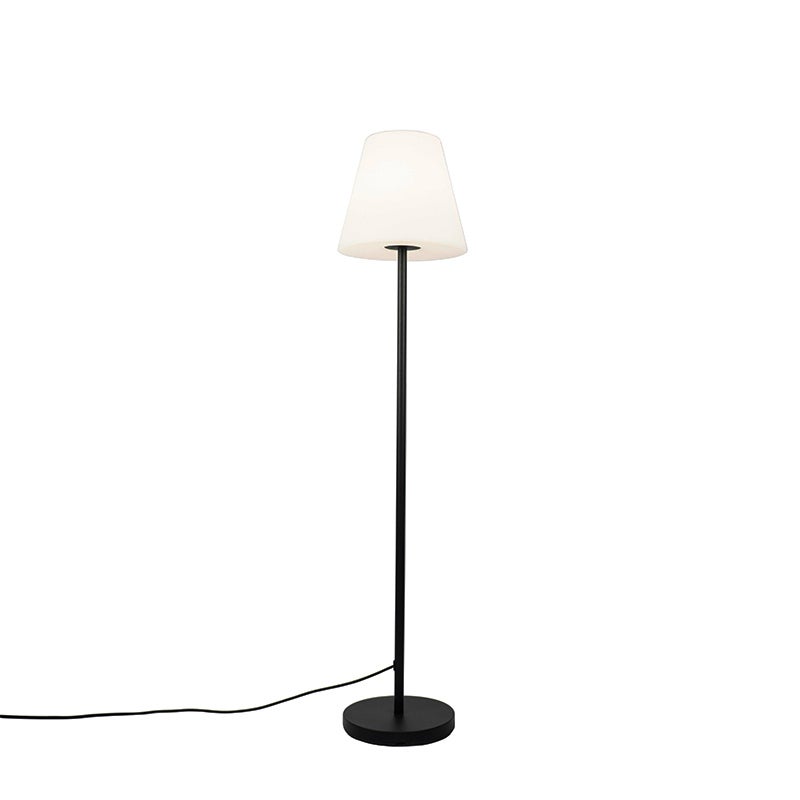 Buiten staande lamp, zwart met witte kap, 35 cm, IP65 - Virginia