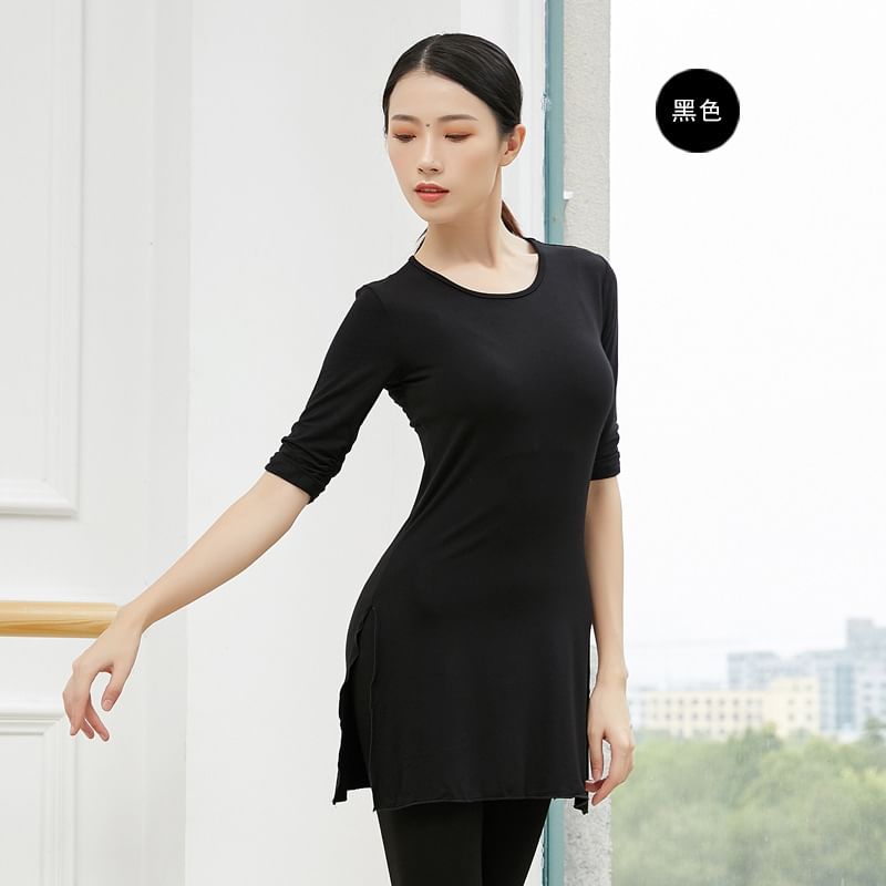 Cossita - Dans-T-shirt met elleboogmouwen en zijsplit