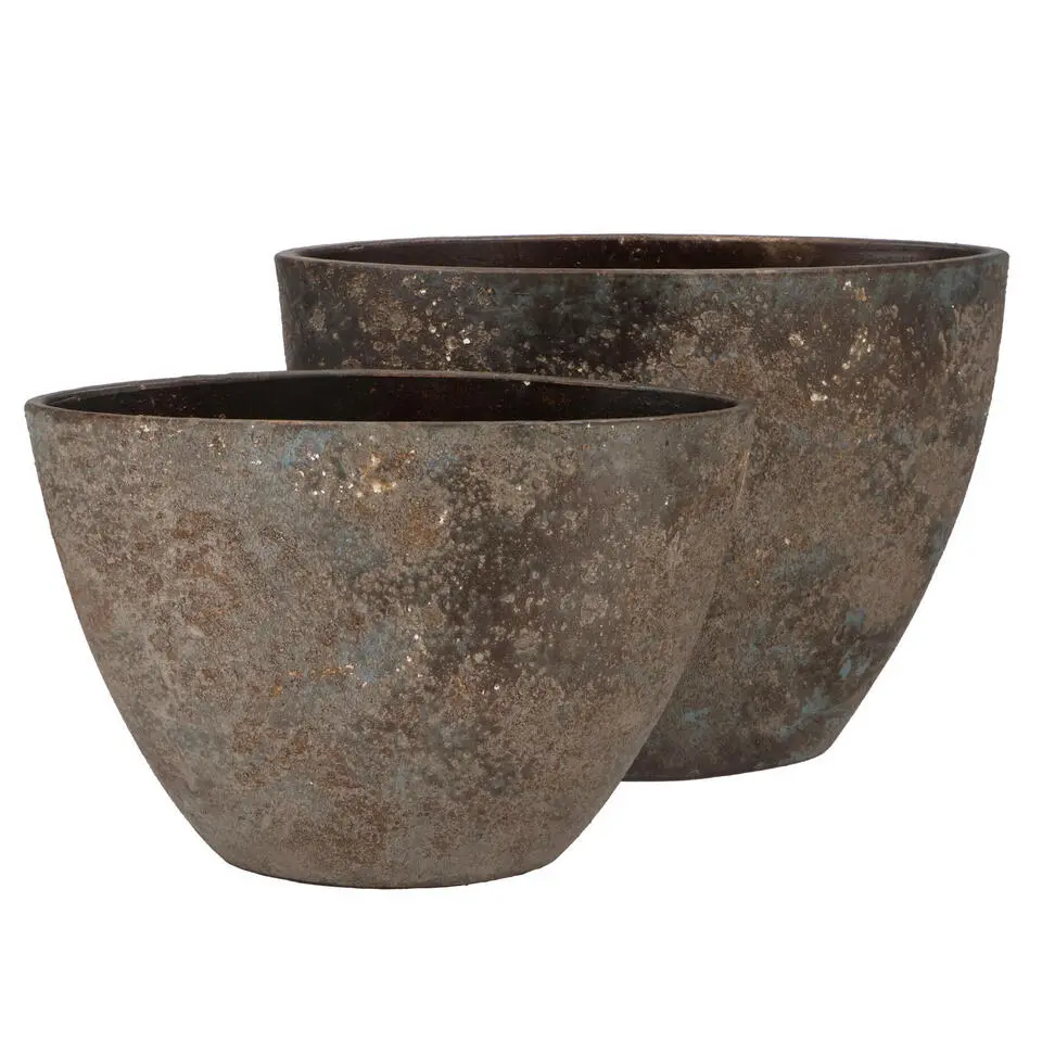DK Design Bloempot model Maya - roestbruin - D16 x H23 x B34 cm