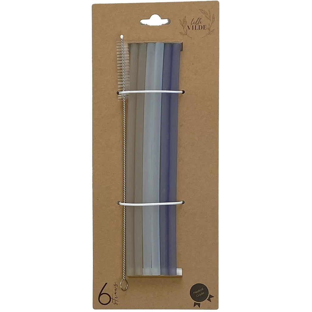 Køb By Lille Vilde Sky Silicone Sugerør 6pcs