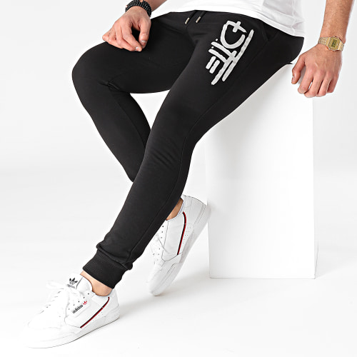 Pantalon Jogging Réfléchissant Logo Noir