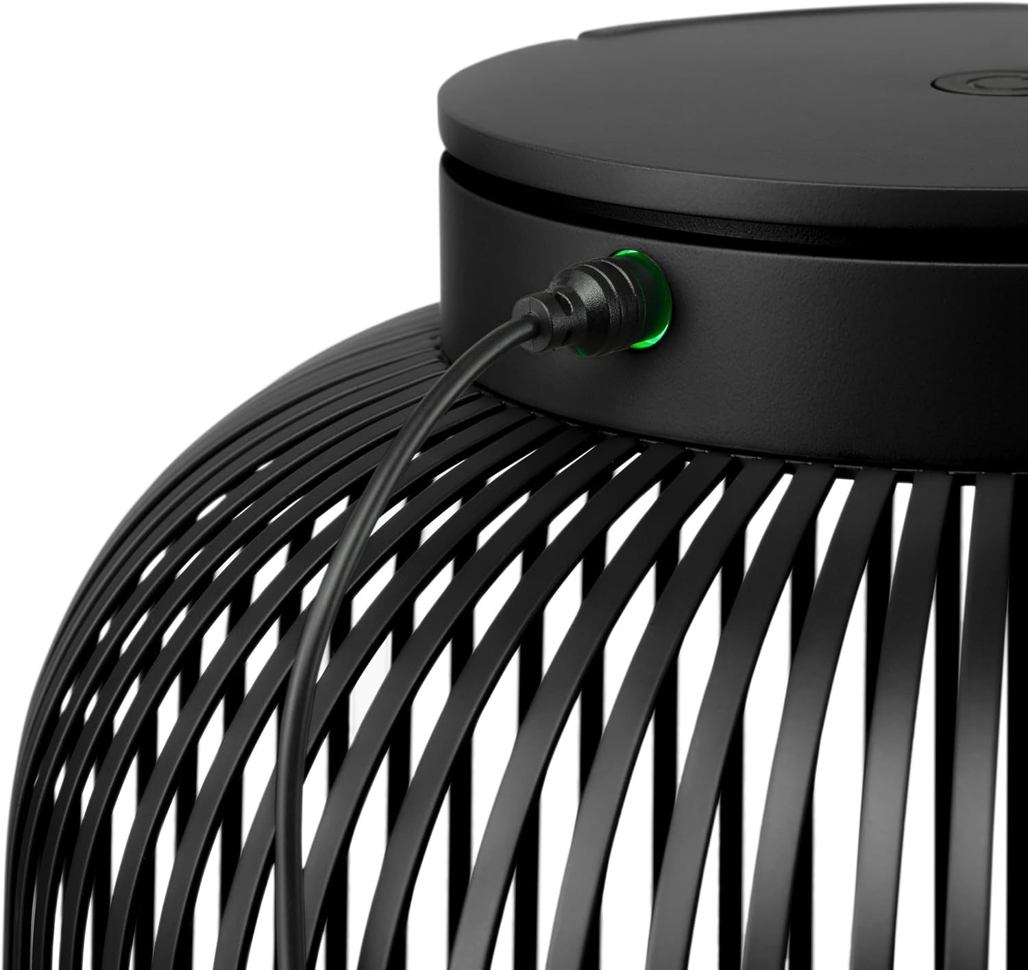 blomus LED Laterne -Lito- | Mobile Akku Outdoor Leuchte aus Eisen | Farbe Schwarz | Größe M 28L x 28B x 30H cm | 3 Lichtfarben | Dimmbar per Touch | IP54 spritzwassergeschützt