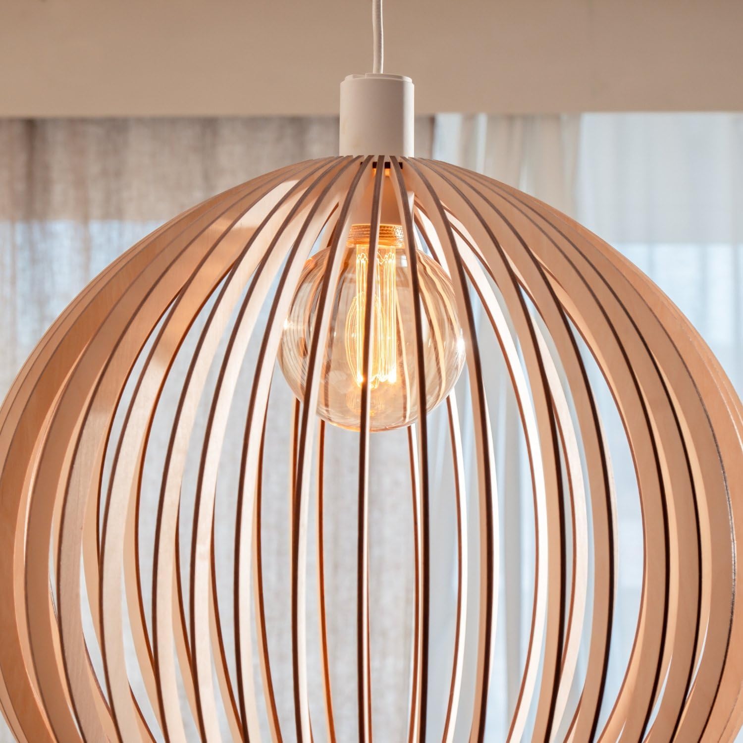 Pendelleuchte Holz „Forseti