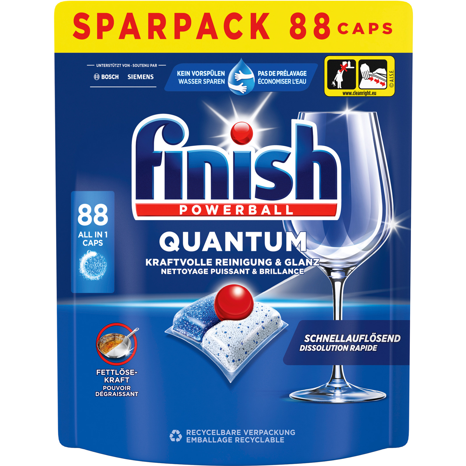 Finish Quantum Fresh Caps, 88 Tabs