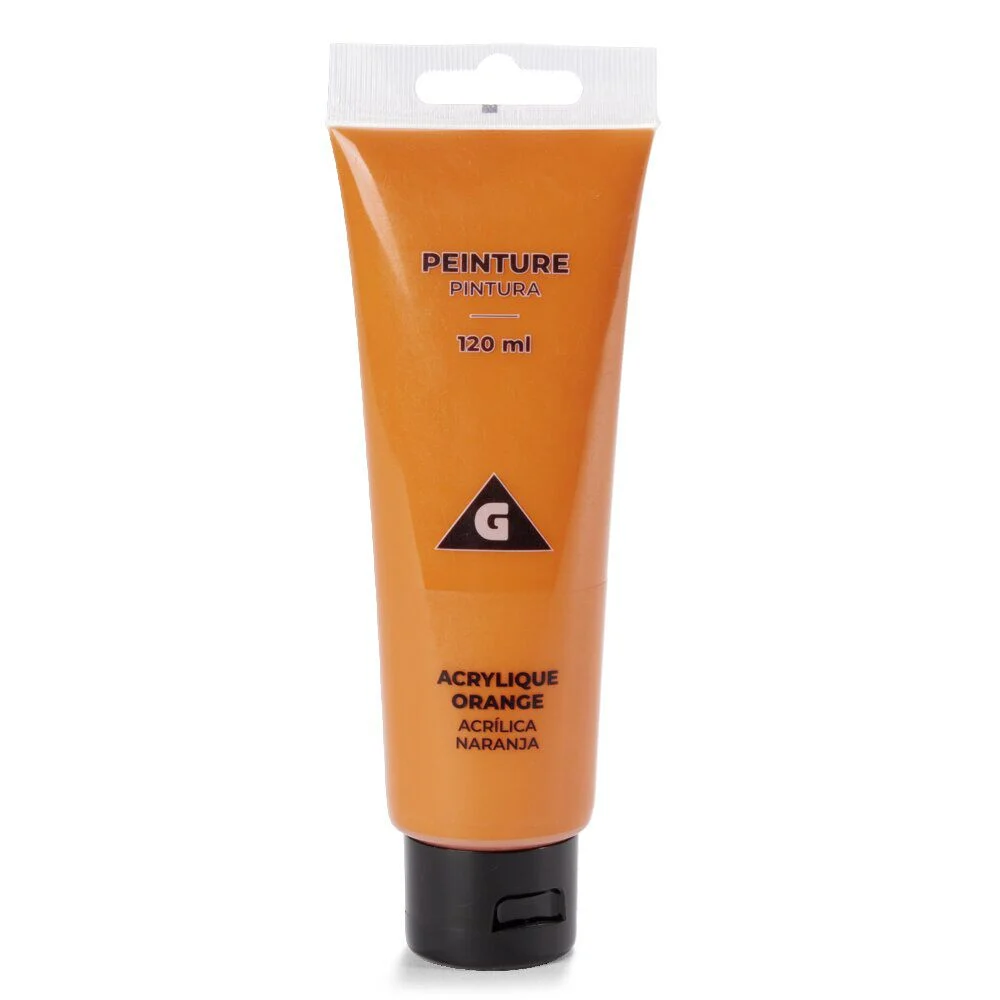 Peinture acrylique orange