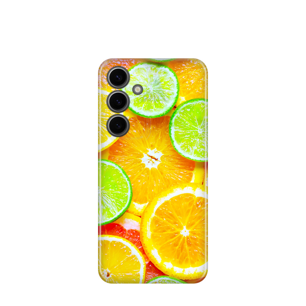 Samsung Galaxy S24 Plus Kunststoff Hülle Sommerfrüchte - Orange