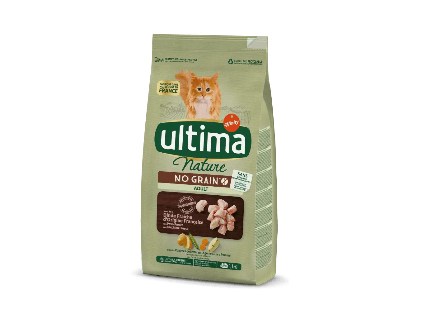 RAÇÃO PARA GATO NATURE NO GRAIN COM PERÚ 1.10KG