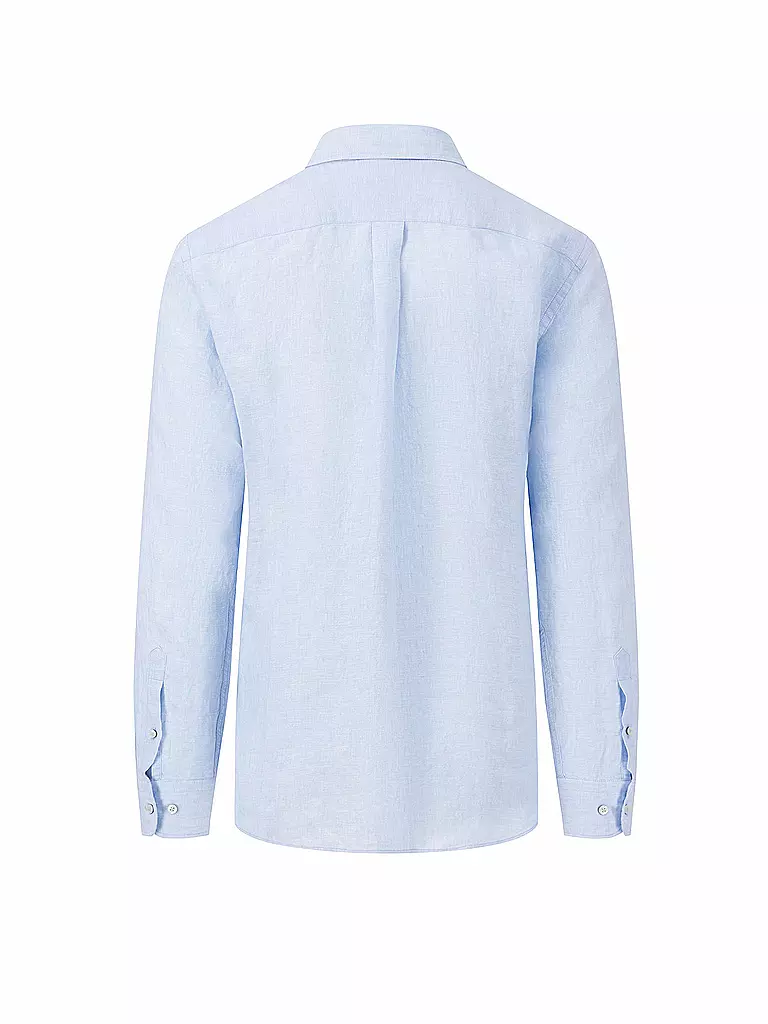 FYNCH HATTON Leinenhemd Casual Fit hellblau