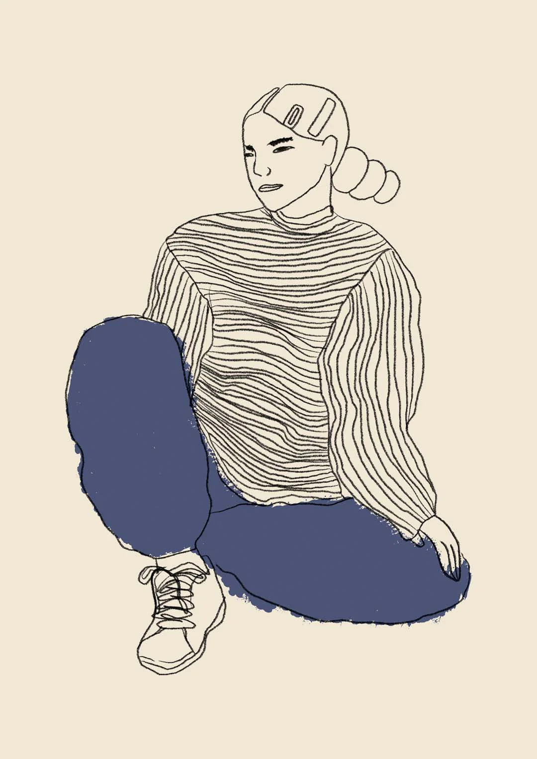 Girl Chill Blue Pants