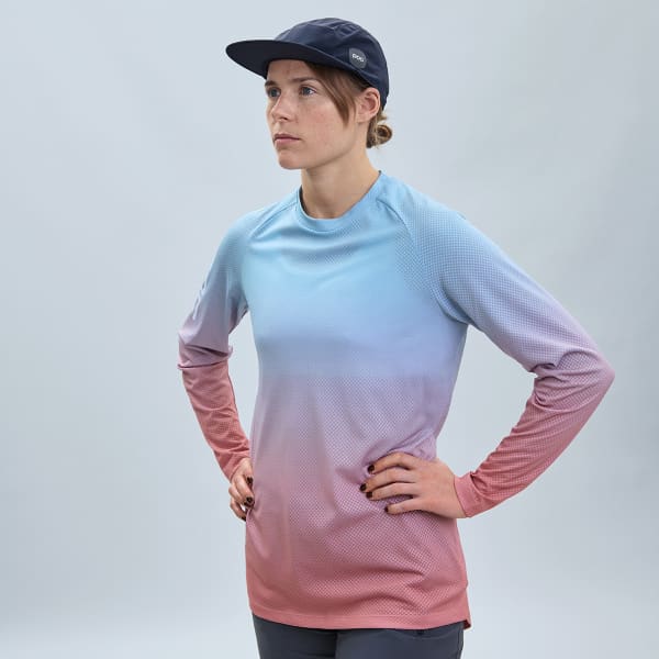 Maillot VTT POC W'S ESSENTIAL MTB LITE LS JERSEY GRADIENT ROCK SALT