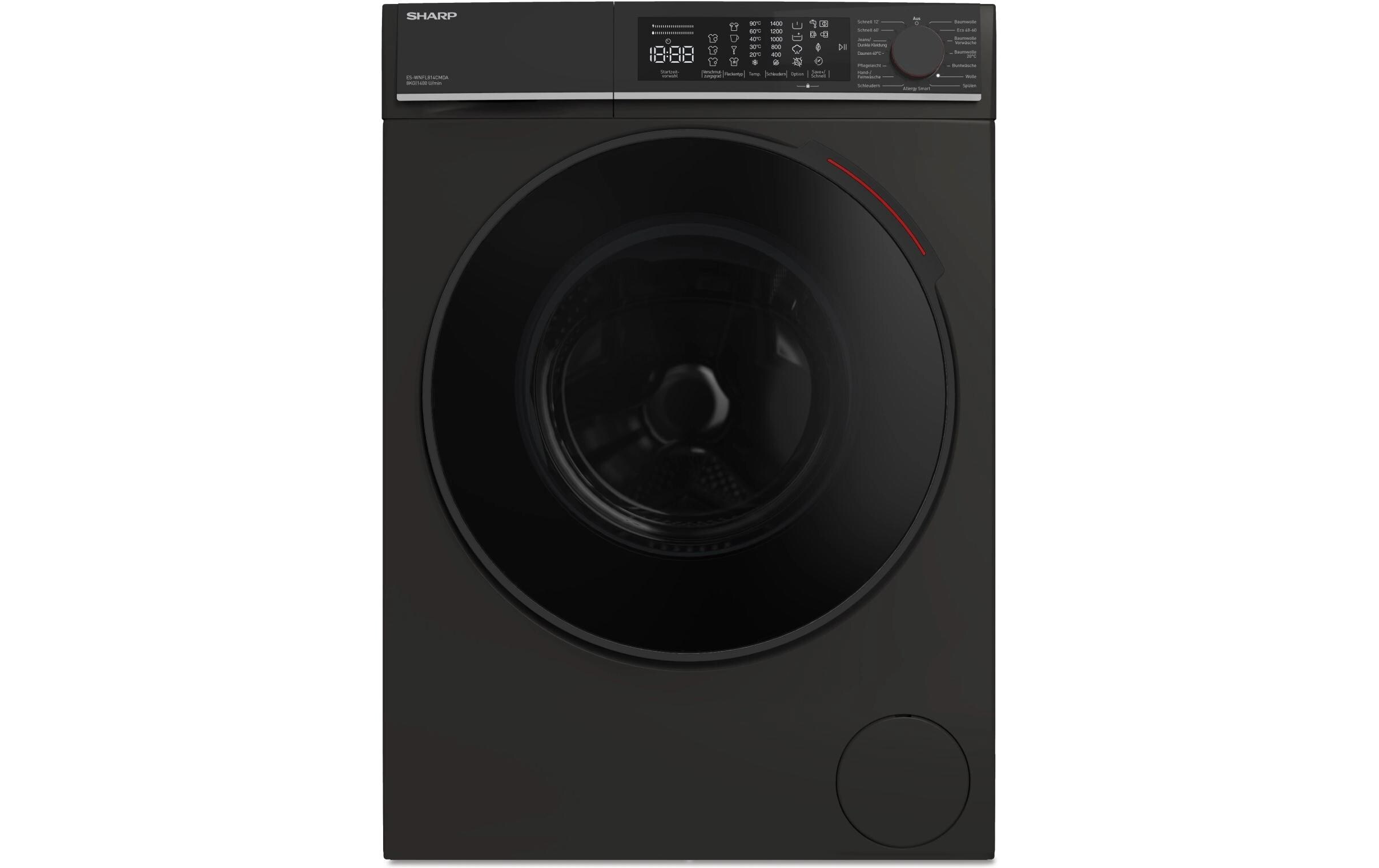 Waschmaschine ES-WNFL814CMDA-DE Links<br>Frontloader mit 8 kg Ladekapazität