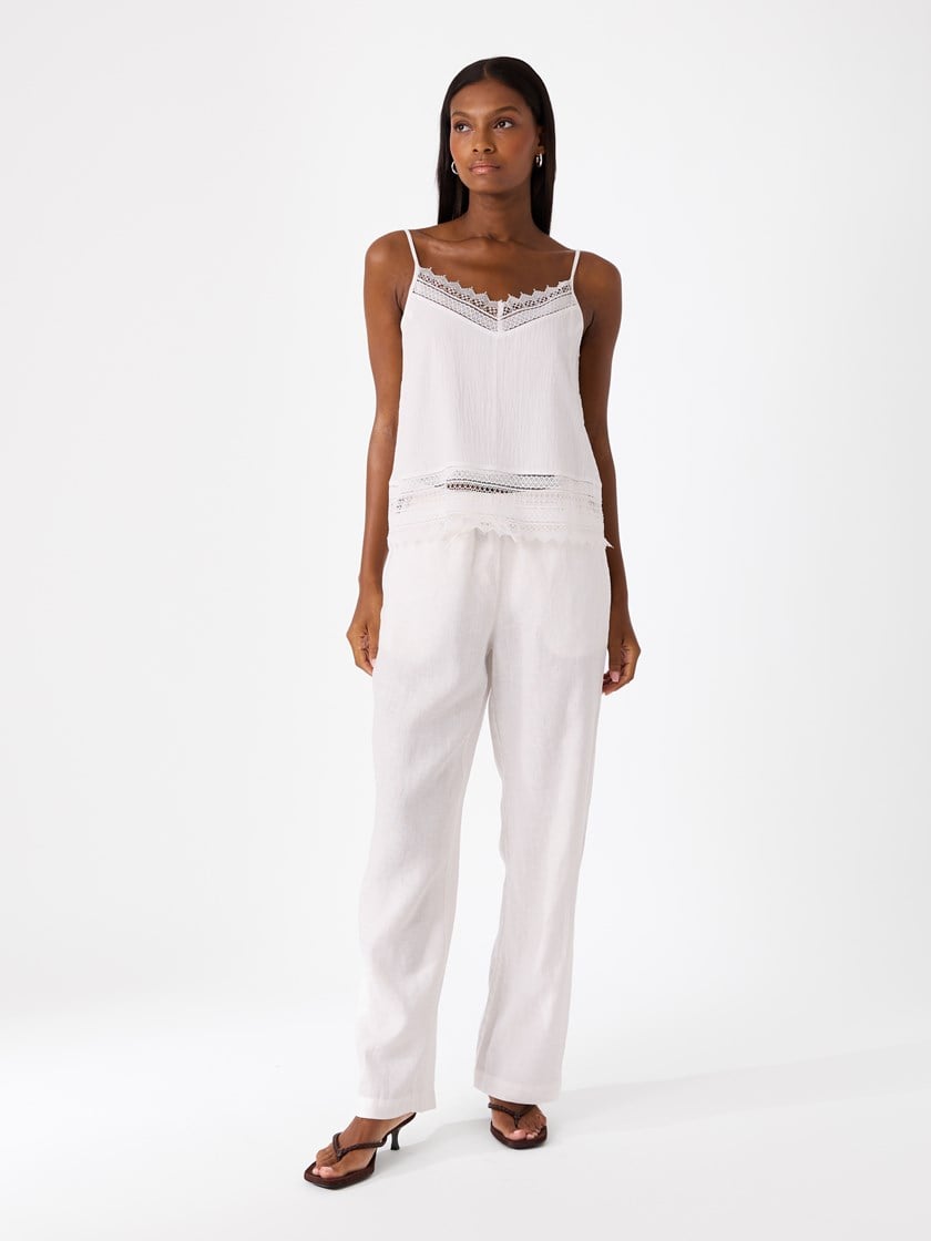 Diondra linbukse Bright White