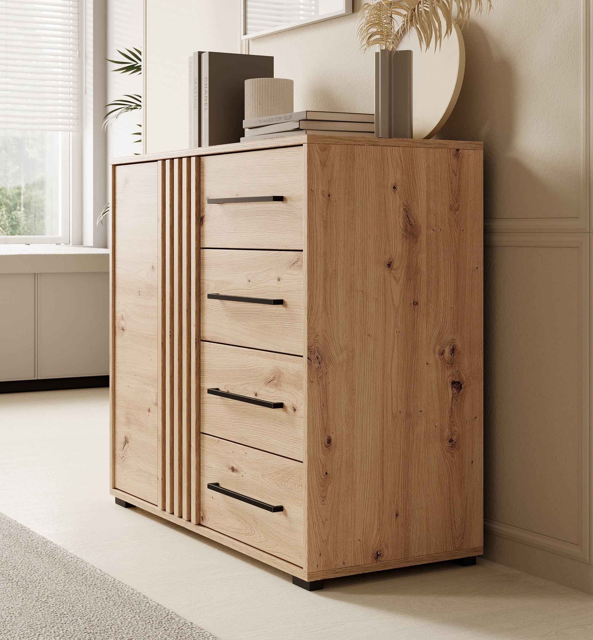 Meubella - Dressoir Adyson - Eiken - 93 cm