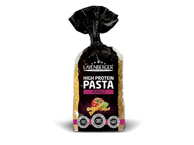 Layenberger High Protein Pasta Fusilli 250 g Getrocknete Teigwaren mit hohem Protein- und Ballaststoffgehalt