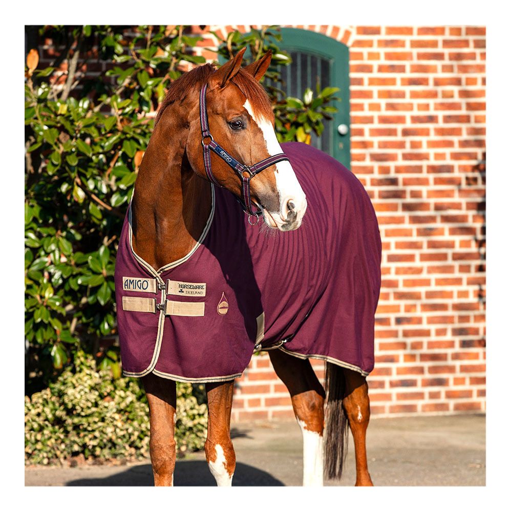 Horseware AMIGO STABLE SHEET - Chemise de box fig/navy/tan