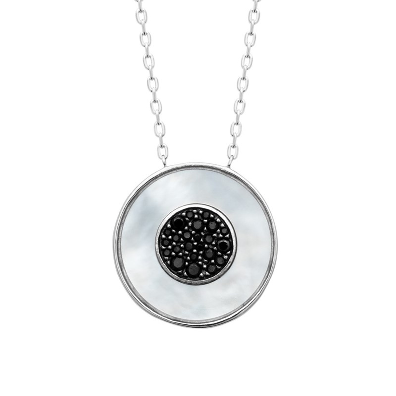 Collier Femme - Argent 925 - Nacre - Longueur : 45 cm