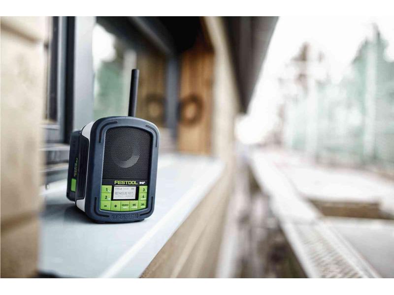 FESTOOL Bluetooth Speaker SYSROCK BR 10 DAB  Blaugrau Kompaktes Baustellenradio mit Bluetooth und DAB