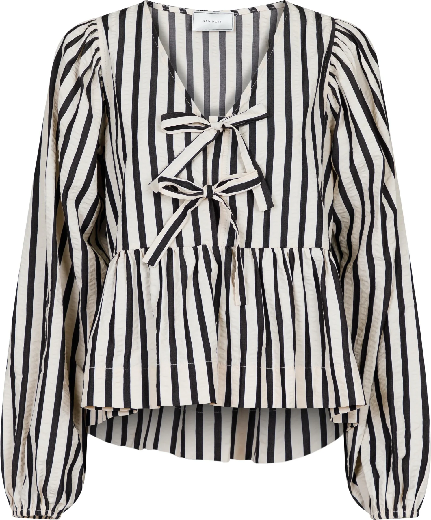 Neo Noir Bessie Contrast Stripe Blouse