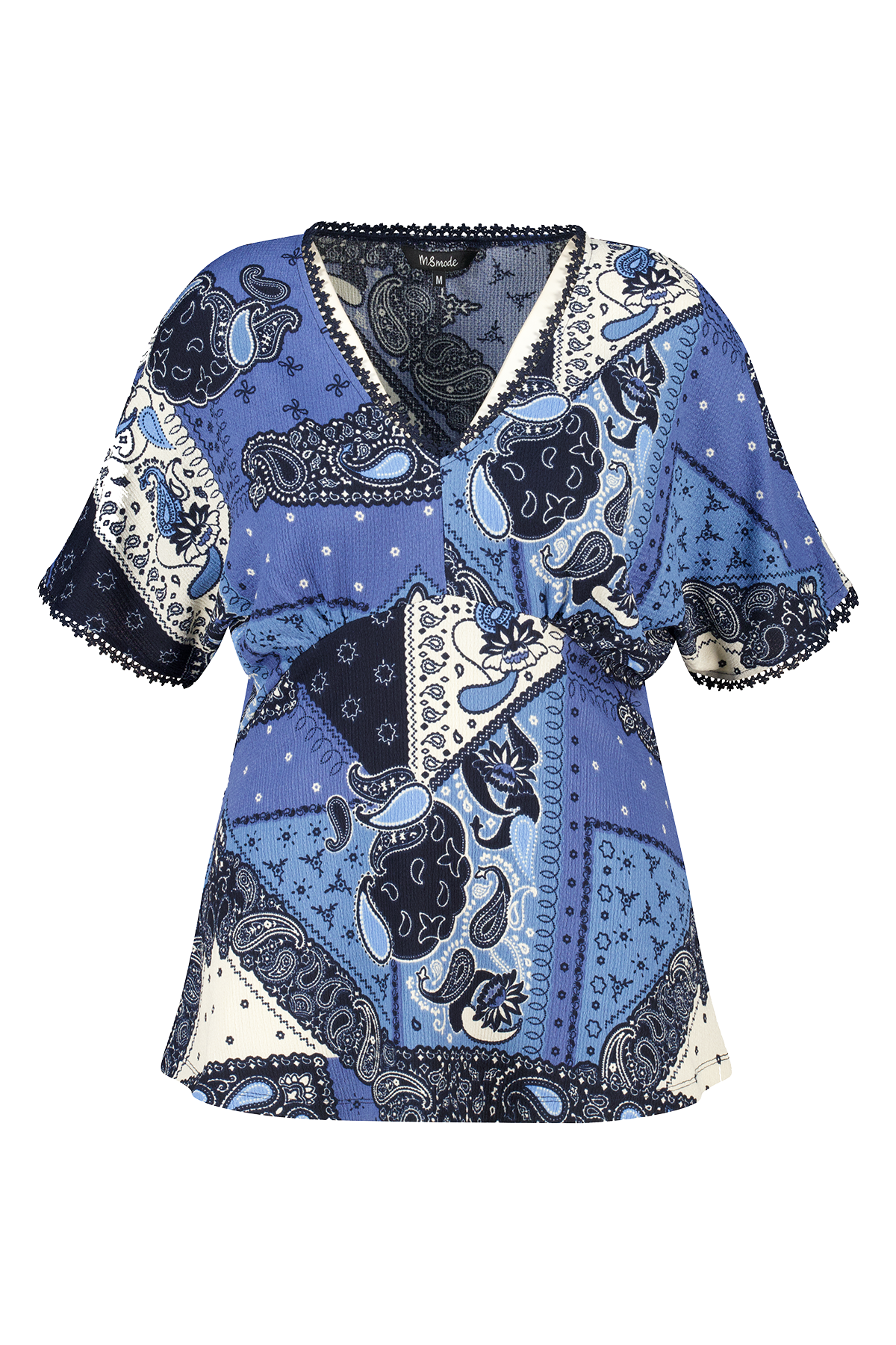 Top met print en subtiele details Multi blue