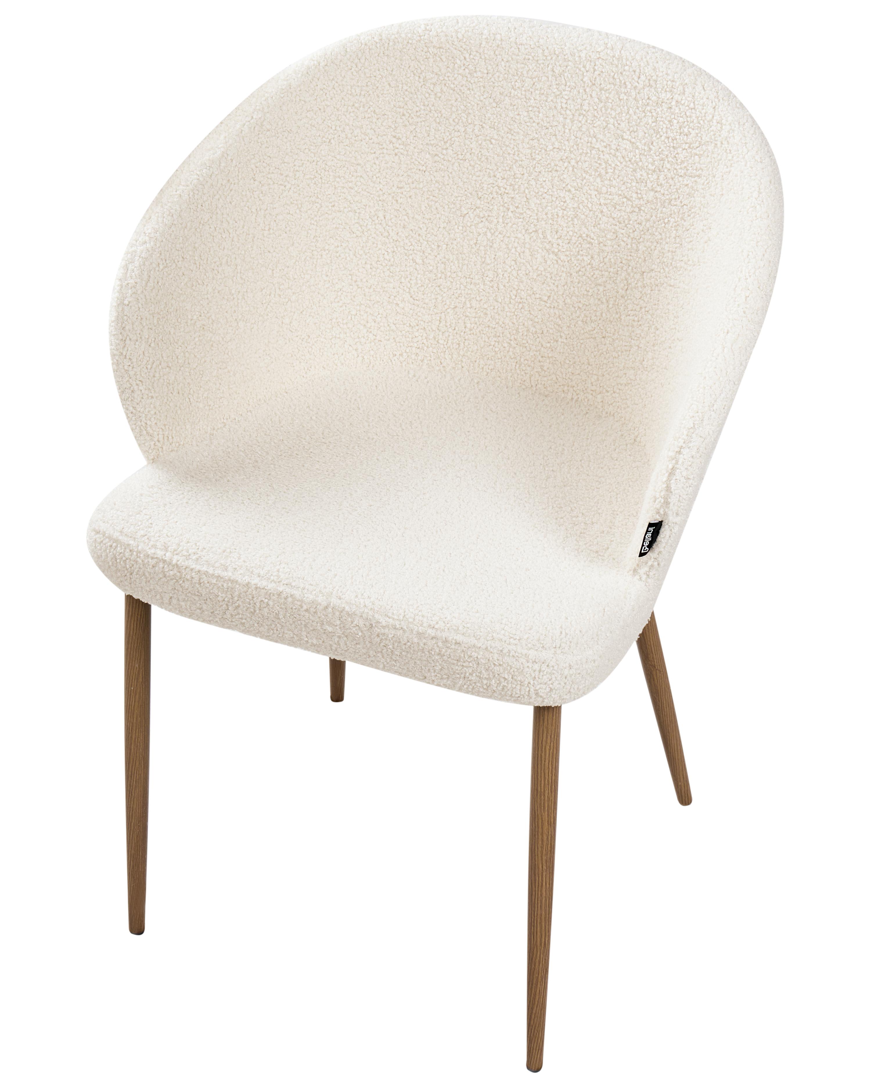 Set van 2 eetkamerstoelen MASON Bouclé Gebroken wit/lichtbruin