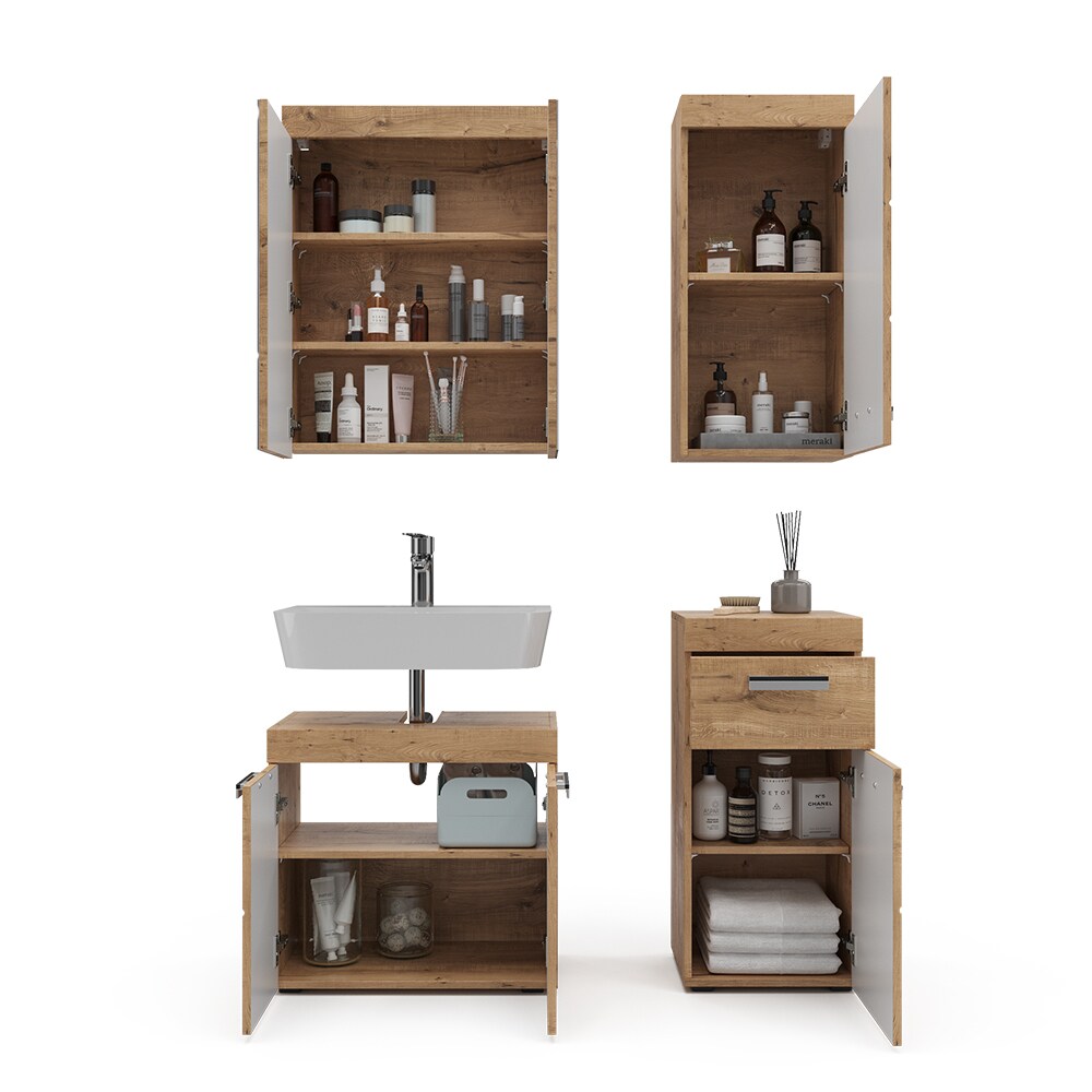 Vicco Badmöbel Set Badezimmermöbel Luna Spiegelschrank Unterschrank Hängeschrank