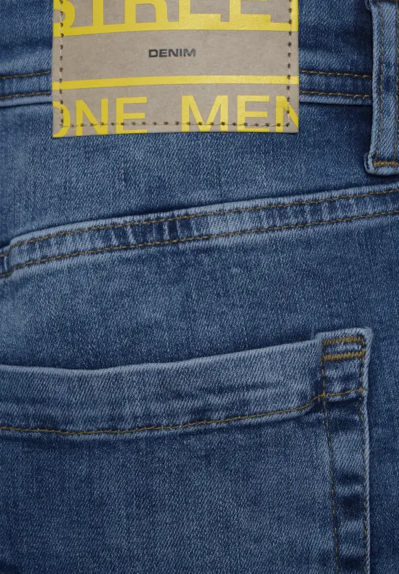 Regular Fit Jeans Bermuda - dark blue heavy wash