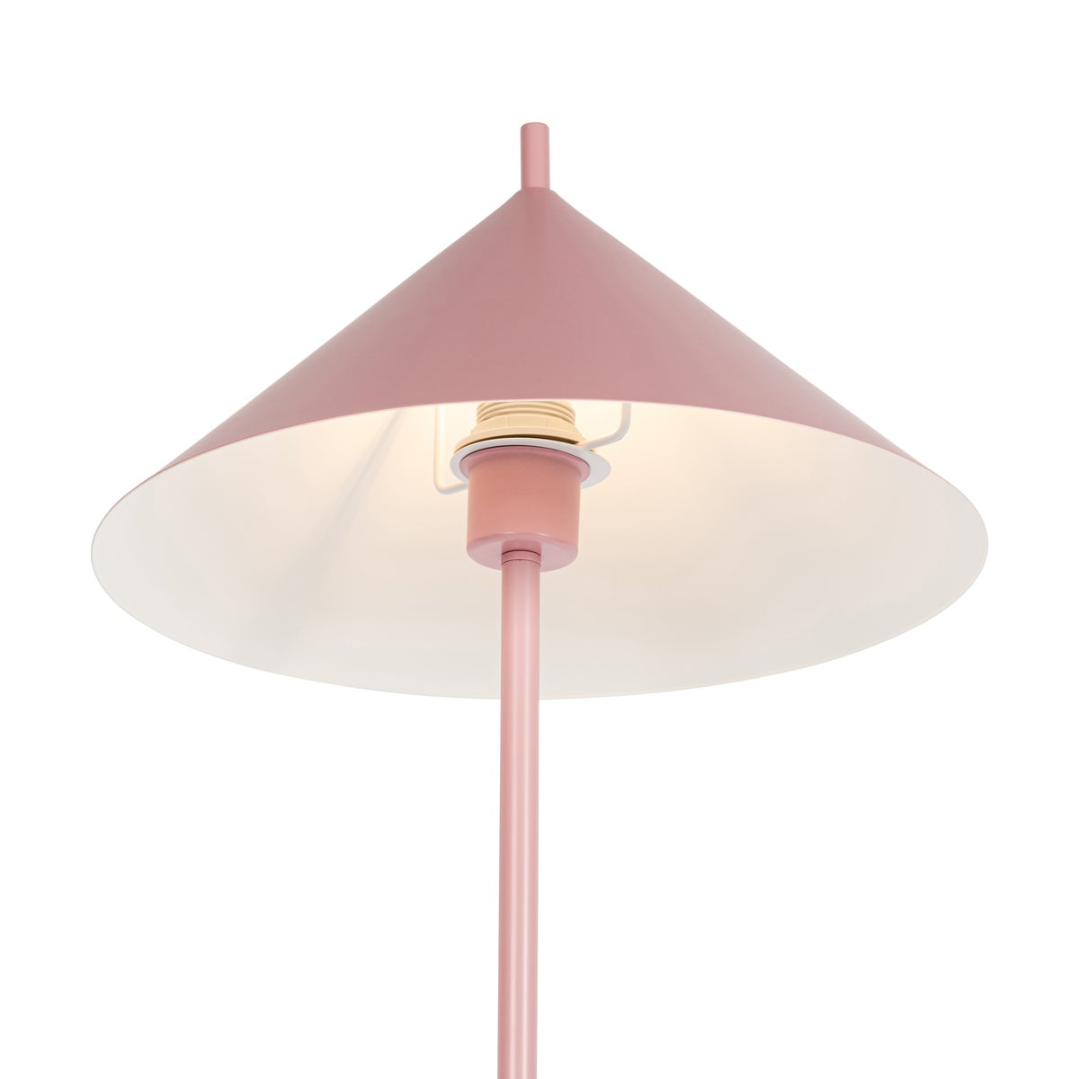 QAZQA - Design vloerlamp | Staande lamp | Lamp | Lichtroze - Triangolo | Woonkamer | Slaapkamer - Rond staal - LED-compatibel E27