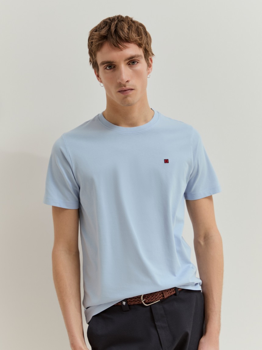 T-shirt básica de algodão