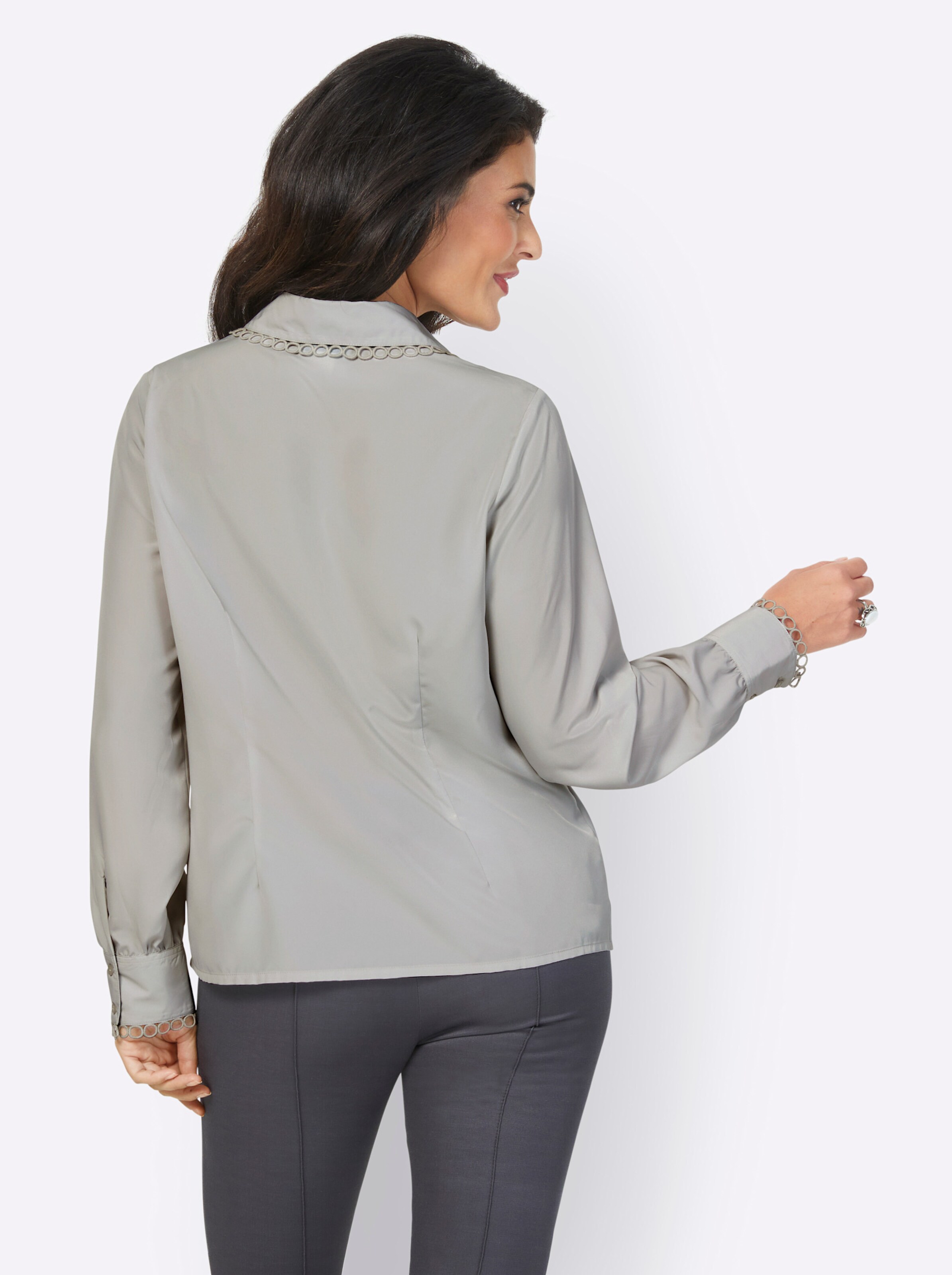 Bluse in hellgrau
