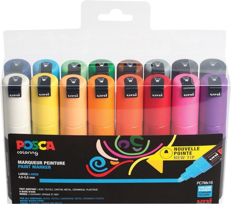 Posca PC-7M Marker set – 16 Kleuren
