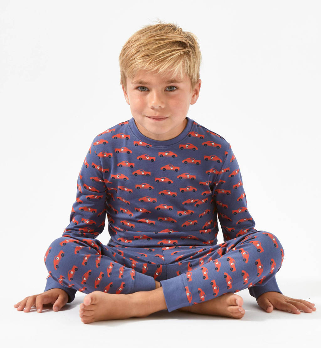 Little Label pyjama met all over print blauw/rood