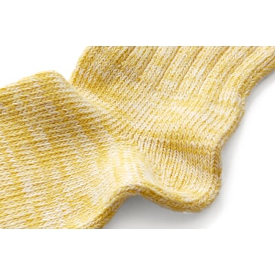 Unisex-Socke, Gelb-Natur-Melange