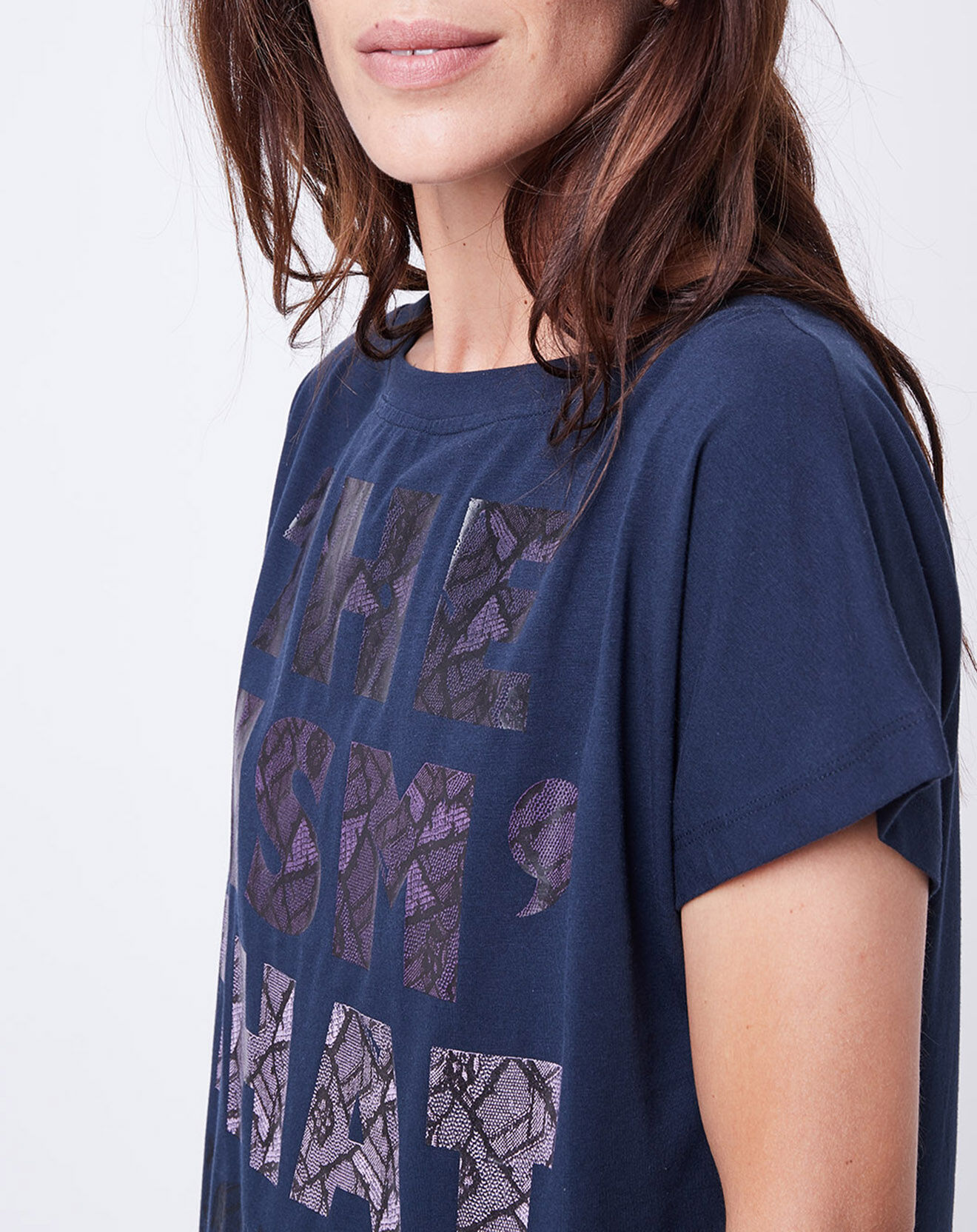 John Galliano T-Shirt à motif bleu nuit