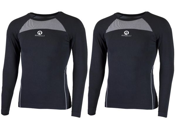 Rogelli Core LS Tee 2-Pack Undertrøje, Black