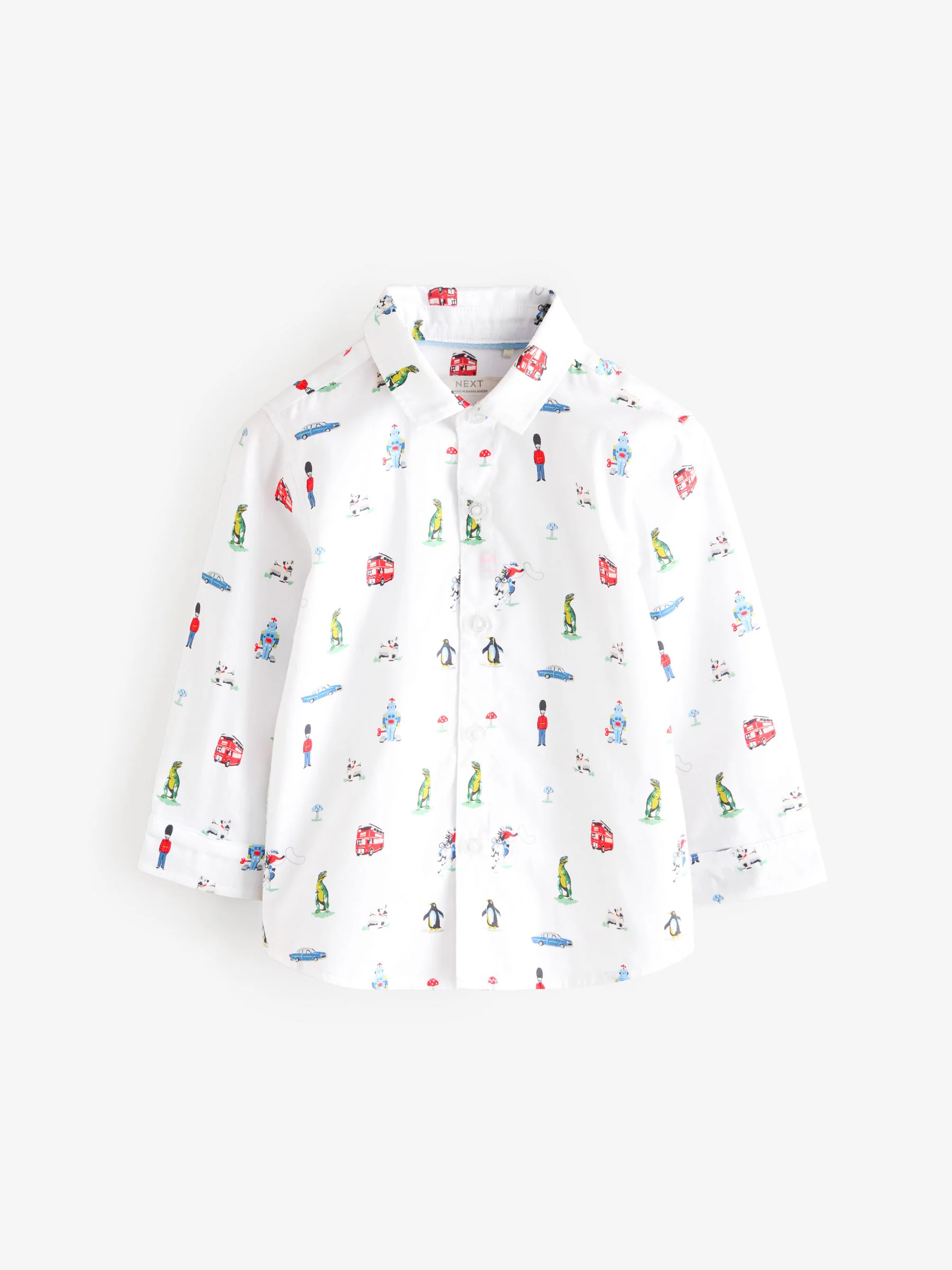 Marineblauw/wit - Cath Kidston set van overhemd, broek, bretels en strikdas (3mnd -9jr)