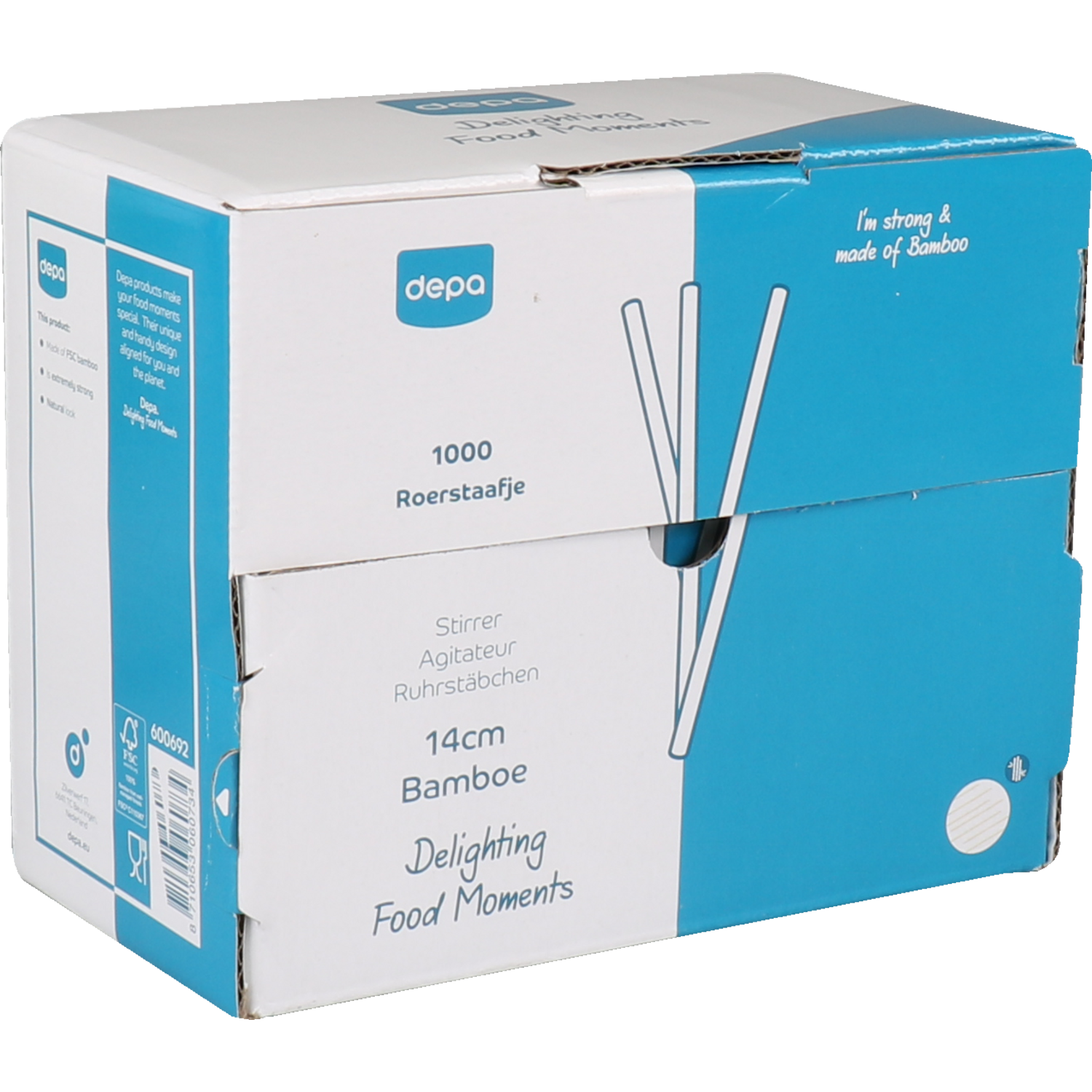 Depa Roerstaafje, bamboe, 140mm, naturel