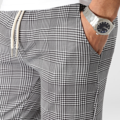 Pantalon A Carreaux Noir Blanc