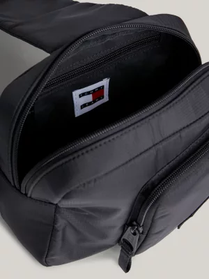Bolsa transversal para peito com bolso com zíper