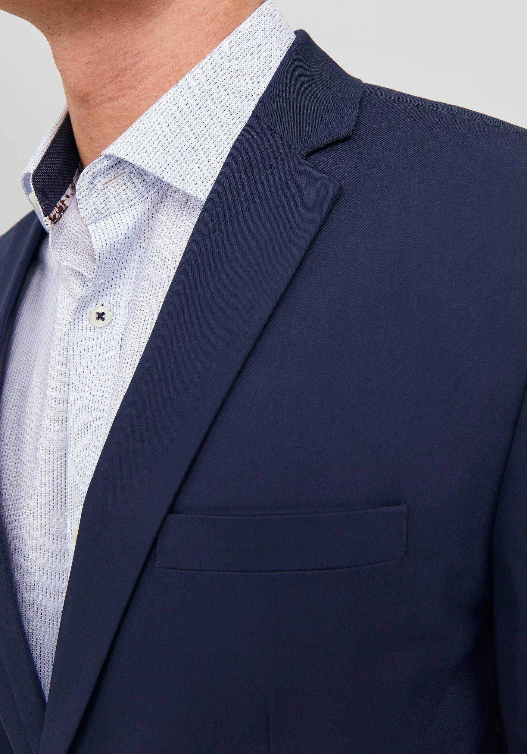 Jack & Jones Sakko »JPRFRANCO  Blazer mit 2-Knopf-Form und extra schmalem Schnitt«, unifarben, modisch, slim fit, Kunstfaser
