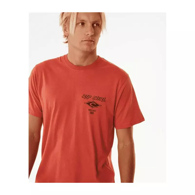 Teeshirt RIPCURL Fade Out Icon Tee Spiced Rum XS