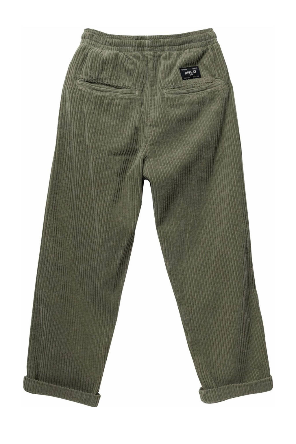 REPLAY broek olijfgroen
