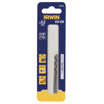 Irwin metaalboor HSS PRO 3,2 mm 2 stuks
