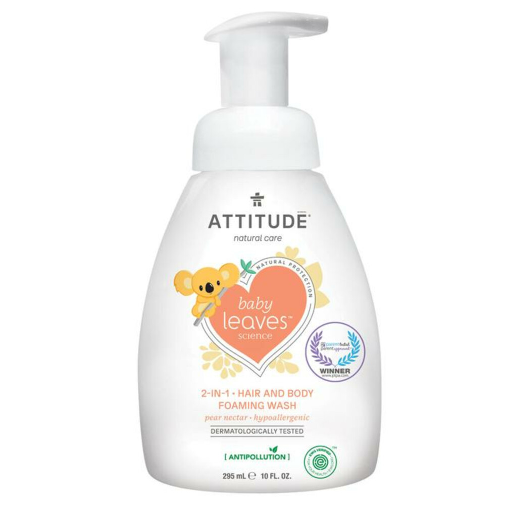 Attitude Baby Leaves 2-in-1 Hair and Body Foaming Wash Pear Nectar295 ml