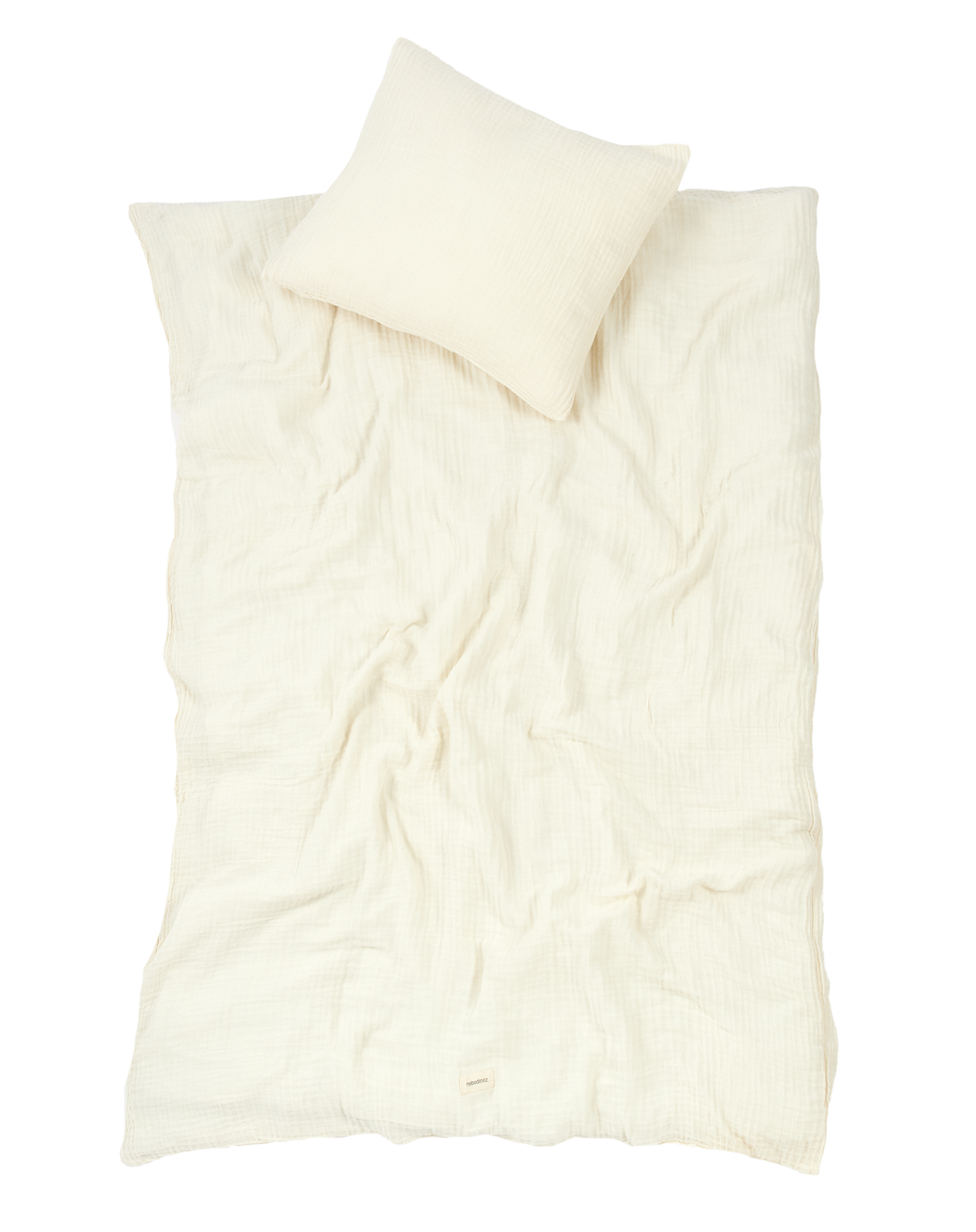 Parure de lit enfant wabi-sabi en double gaze de coton lavé | Blanc