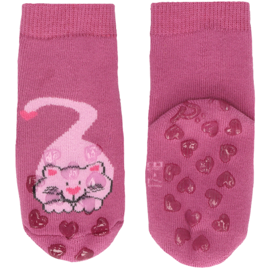 Sterntaler ABS-Krabbelsocken DP Katze purpur