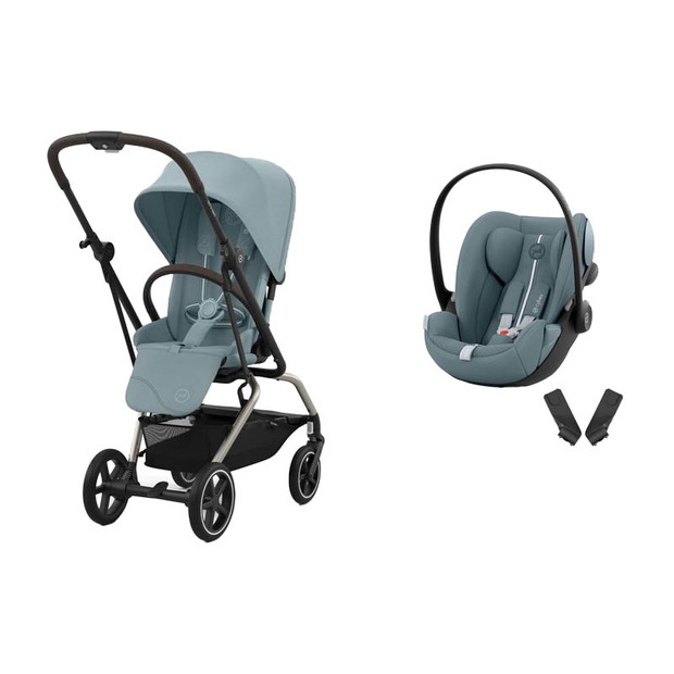 Poussette DUO Eezy S Twist+ 2 TPE Stormy Blue + CLOUD G i-Size Plus Stormy Blue - CYBEX