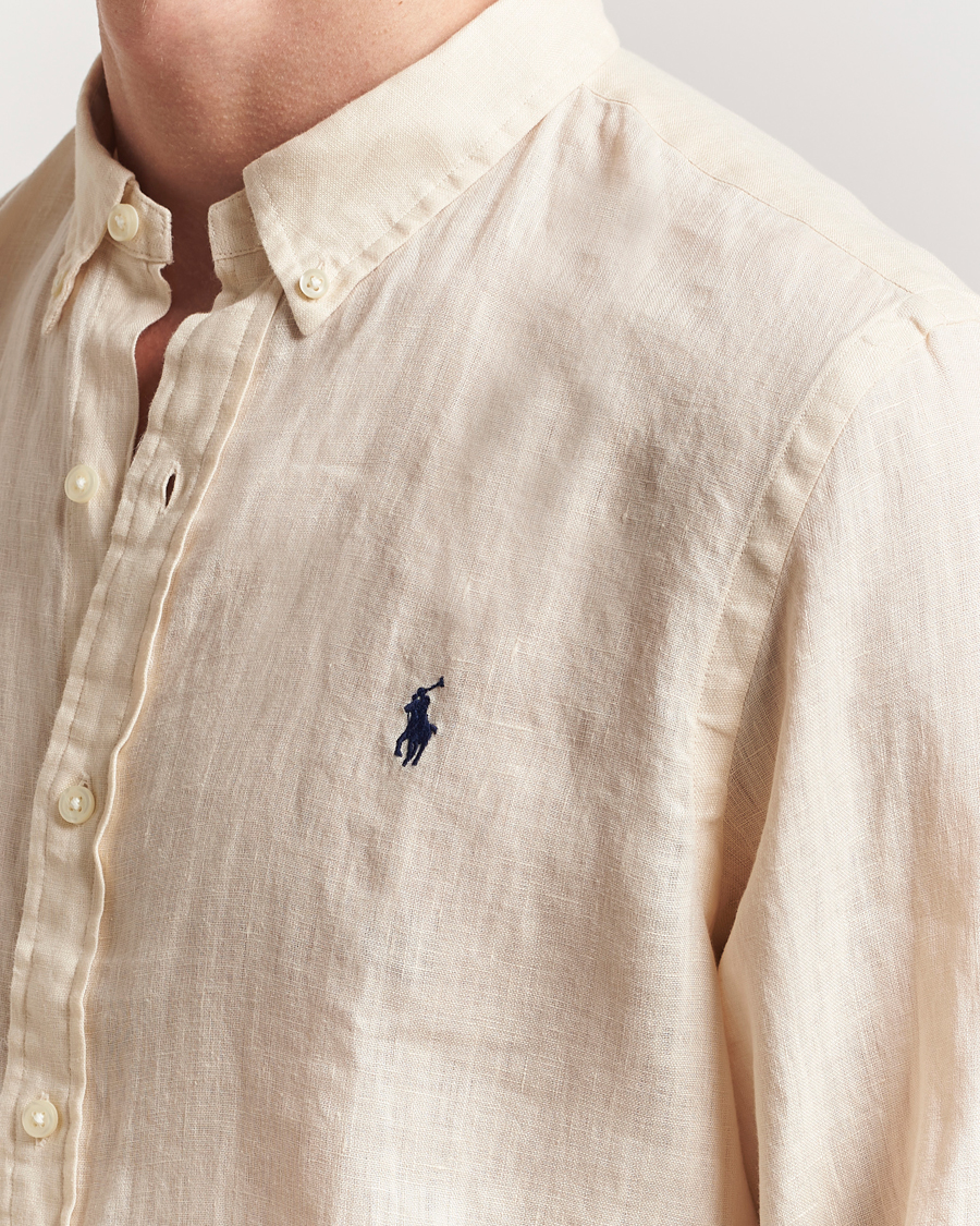 Polo Ralph Lauren Slim Fit Linen Shirt Full Cream
